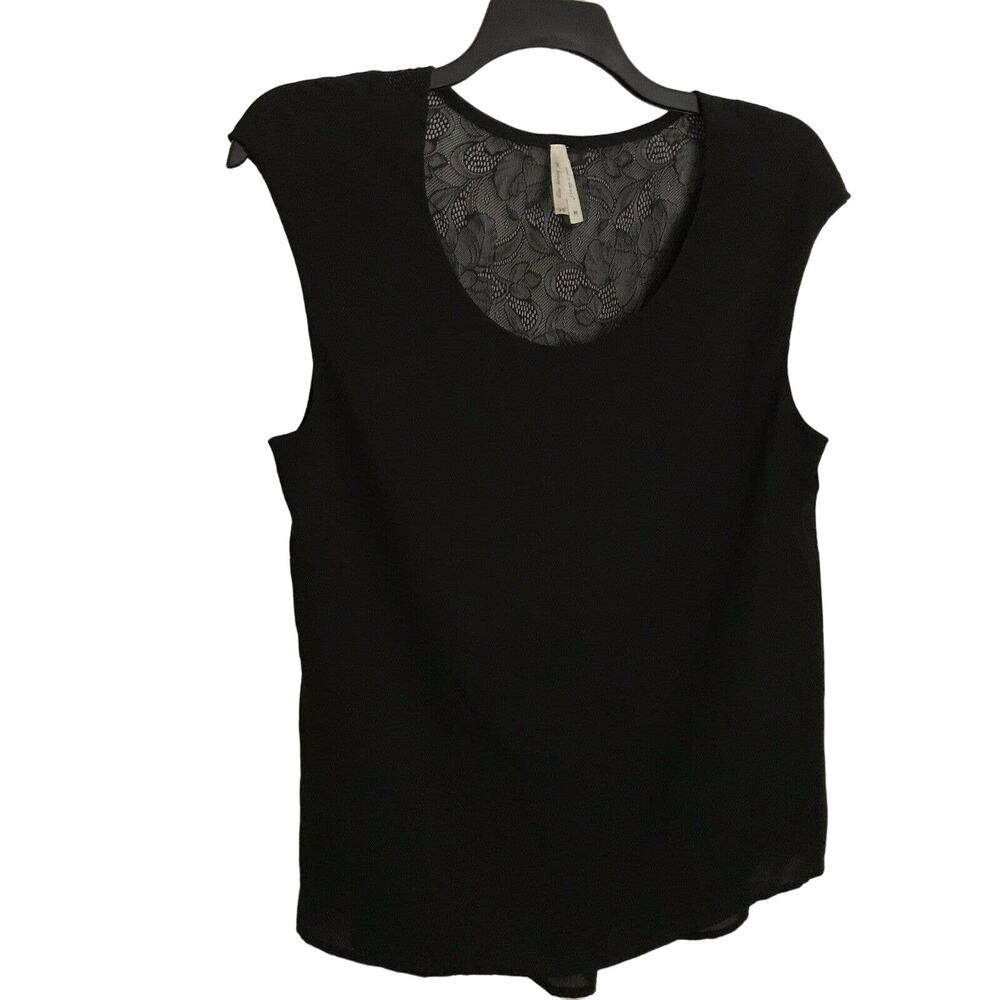 SHE Soul Harmony Energy Black Top With Lace Inset - Size Medium - Whimsygoth